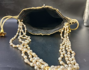 Bolsas Ajustables con Cordón Flexible, Tela Tradicional India Hecha a Mano para Regalos, Joyería, Bodas, Bolsitas/Bolsos - Product Image 4