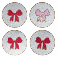 Premium Glasperlen Untersetzer Elegantes Design Tisch dekoration Matte Nachhaltiges Getränke pad zum Essen Hochzeits veranstaltungen