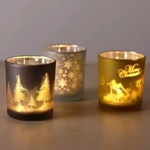 H.M.A Handicrafts - Frascos de Velas Blancos Modernos con Tapa de Madera y Interior Dorado para Uso a Granel y Aromaterapia Diaria - Product Image 6