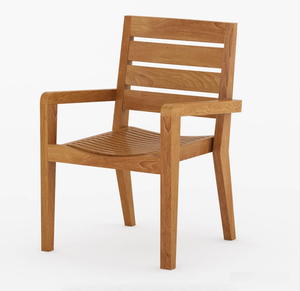 Silla de Jardín de Teca de Primera Calidad con Asiento Curvo y Cómodo - Product Image 1