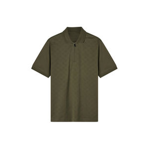 100% coton hommes pour Polo T-Shirt à manches courtes tricoté chemise unie avec motif solide anti-rides pour hommes et femmes - Product Image 5