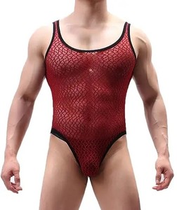 Camiseta Wretling para hombre de alta calidad, camisetas frescas transparentes sexis para mono de lucha libre, malla de una pieza - Product Image 6