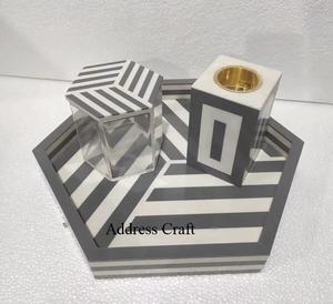 Juego de Caja de Incienso Decorativa Personalizada para el Hogar, Juego de Bakhoor de Resina Hecho a Mano, Estilo Árabe, Regalo de Ramadán, Eid Mubarak, Oud, Cilantro - Product Image 5