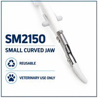YYF SM2150 Pince vétérinaire à mâchoires courbées pour la scellage des vaisseaux, réutilisable, autoclavable, pour la stérilisation des animaux en chirurgie ouverte