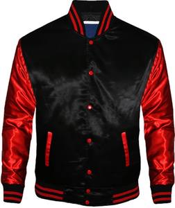 Nouveau style de veste de baseball personnalisée en satin veste universitaire d'hiver à col montant avec broderie personnalisée du Pakistan - Product Image 1