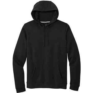 เสื้อสเวตเชิ้ตผู้ชายมีฮู้ดสีดำ ผ้าฟลีซ ทรงปกติ สวมใส่สบาย สีพื้น มีกระเป๋า เหมาะสำหรับใส่ในฤดูใบไม้ร่วง - Product Image 1