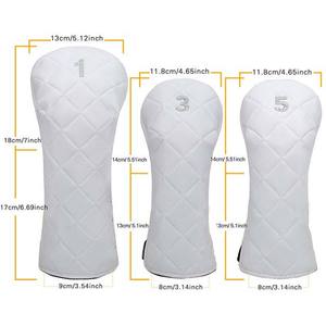 Housse de tête de club de golf durable à succès pour unisexe avec broderie de logo personnalisé, en cuir PU, fermeture éclair, coupe régulière, design élégant - Product Image 6
