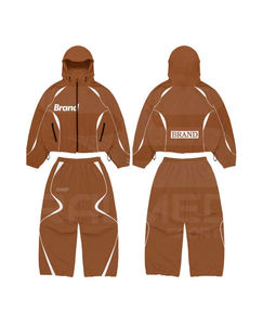 100% Nylon <b>Trouser</b> and Hood Jacket Digital Logo Water Proof Casual Wear Panels <b>Work</b> Windbreaker Tracksuit For <b>Men's</b> - Product Image 1