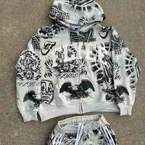 Trajes de sudor de hombre ecológicos informales de invierno superventas de calidad superior 100% algodón Color sólido transpirable cómodo - Product Image 4