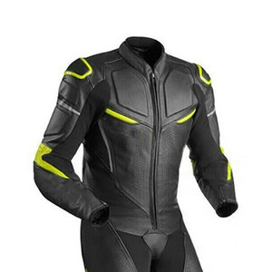 Traje de Motociclista de Cuero Vacuno Auténtico de Una o Dos Piezas con Diseño Personalizado de Marca de Carreras de Autos, Opción de Talla Grande - Product Image 6
