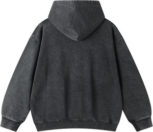 Sweats à capuche tendance délavés à l'acide pour femmes, 100% coton, style décontracté, prix de gros, sweat à capuche délavé à l'acide - Product Image 3