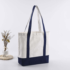 Premium Heavy-Duty Women's Tote <b>Canvas</b> <b>Bag</b> Drawstring Handle Large Capacity Zipper Traveler <b>Bag</b> Striped Pattern for Everyday Use - Product Image 3