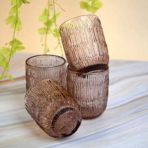 Juego de 4 Vasos AMAARE con Texturas Únicas, Cristalería Premium - Product Image 4