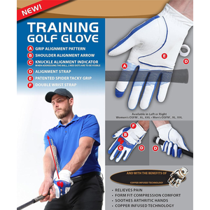 <b>Best</b> Selling Cabretta Leather Golf Gloves Adjustable <b>Wrist</b> Strap Custom Logo Anti-Slip Feature Modern Design for Outdoor Use - Product Image 5