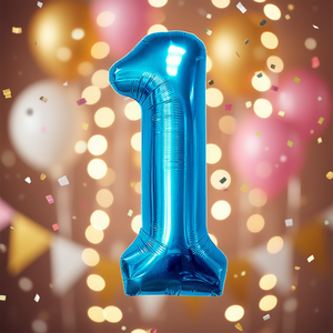 ลูกโป่งปาร์ตี้เลิฟ นูเมโร บลู เอ็น 1 80 ซม. 12 ชิ้น/ถุง - Product Image 3