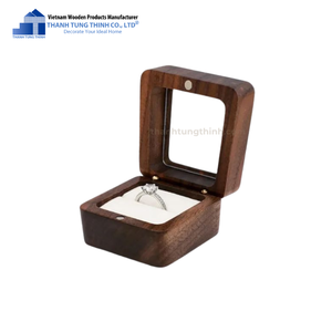 Boîte à bijoux en bois carrée moderne personnalisée de stockage de qualité supérieure la plus vendue durable et saine de l'usine vietnamienne au prix d'usine - Product Image 5