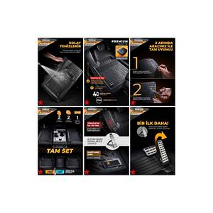 Black for <b>Toyota</b> <b>Yaris</b> <b>Mat</b> 4D Premium <b>Car</b> <b>Mats</b> for Maximum Style and Performance - Product Image 2