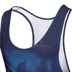 Professional High Quality Fitness Sportswear Breathable Eco-Friendly Quick-Dry Spandex/Polyester Adult Wrestling <b>Singlet</b> - Product Image 5