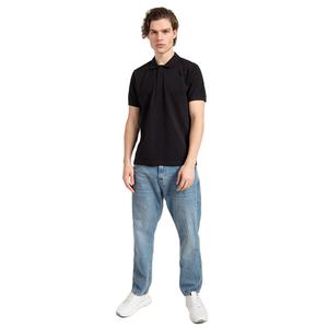 Vente chaude, polo pour homme de haute qualité, 220 g/m², polyester/coton, anti-froissement, coupe ajustée, uni, manches courtes, avec tissu tricoté - Product Image 3