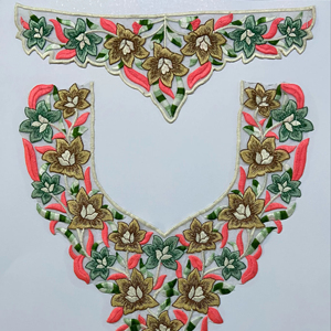 Garniture en dentelle brodée en coton doux pour accessoires vestimentaires Tissu en dentelle brodée guipure de luxe pour vêtements - Product Image 1