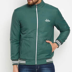 Chaqueta Bomber de Invierno para Hombre, Diseño de Última Moda, 100% Poliéster, con Cuello Alto y Logotipo Frontal, Impermeable y Transpirable, Venta al Por Mayor - Product Image 1