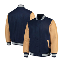 Blousons universitaires Letterman blancs et rouges, grande taille, à double boutonnage, en tissu de laine, prix de gros, chauds