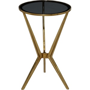 Gold Color Metal Frame & Glass Top Coffee Side <b>Table</b> Modern Design for Your Living Room or Lounge Space - Product Image 5