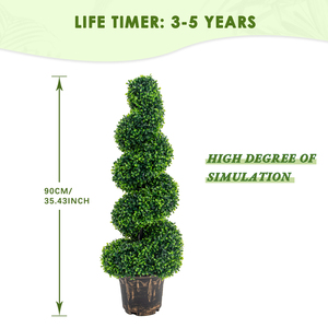 Trong Kho Nhân Tạo Gỗ Hoàng Dương Xoắn Ốc Topiary Cây Trong Màu Xanh Lá Cây Giả Gỗ Hoàng Dương Bóng Cây Cho Trang Trại Trang Trí Sân Vườn - Product Image 4