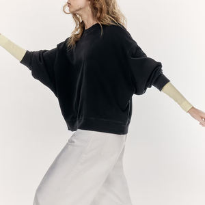 Sweat-shirts unisexes de haute qualité pour femmes, en molleton français 100% coton, pull à col rond décontracté surdimensionné, logo personnalisé, vierge - Product Image 6