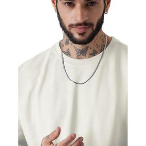 T-shirt surdimensionné à épaules tombantes avec impression personnalisée de haute qualité pour hommes Vêtements de rue en coton tricoté lourd - Product Image 5