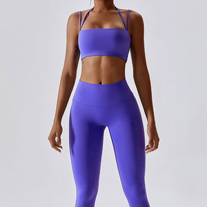 Mejor estilo Venta caliente Running Training Gym Fitness Yoga Set Último diseño Mujeres Yoga Set Low MOQ 2 piezas Yoga Set para mujeres 2026 - Product Image 6