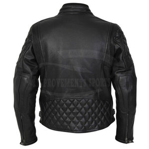Veste de moto en cuir pour hommes de qualité supérieure à design personnalisé Blouson de moto en cuir durable - Product Image 3