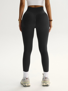 Nuevas Mallas Deportivas de Gimnasio al por Mayor de Alta Calidad con Logotipo Personalizado, Leggings de Yoga de Cintura Alta, Suaves y sin Costuras para Mujer - Product Image 5