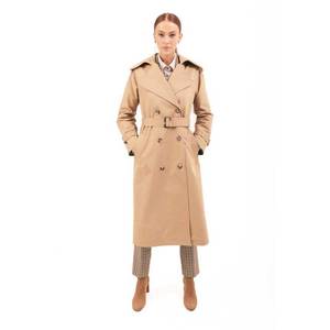 Abrigo de Gabardina Clásico Camel para Otoño - Product Image 4