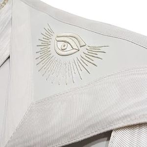 Conjunto de Regalia masónica para uso en logia ceremonial, delantal personalizado y uniforme de cuello, traje de masón hecho a mano, venta al por mayor - Product Image 2