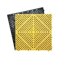 Dalles de sol de garage intérieures en PVC antidérapantes à emboîtement, à rainures intégrées, pour lavage de voitures