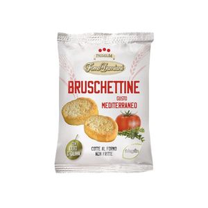 Mediterranean Bruschettine Bread Crisps <b>Oven</b> Baked Vegan Snack <b>Bagged</b> Grain Snacks - Product Image 1