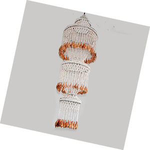 Artisanat en coquillages d'Indonésie direct, BIJOUX EN COQUILLAGES, carillons éoliens en coquillages, lampe d'art motif, petromac, taille 40x150 cm - Product Image 2