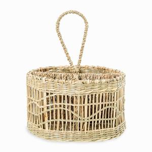 Sea grass cutlery holder container seagrass flatware <b>storage</b> for christmas holiday table decor - Product Image 2