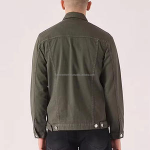 Chaqueta vaquera de poliéster 100% de alta calidad para hombre, último diseño con cuello levantado, lona impermeable, chaqueta disponible al por mayor - Product Image 4