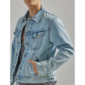 Venta al por mayor Última Venta caliente Chaqueta de mezclilla Hombres Casual Regular Fit Jeans Chaqueta de mezclilla de alta calidad Bolsillo delantero Ecológico - Product Image 6