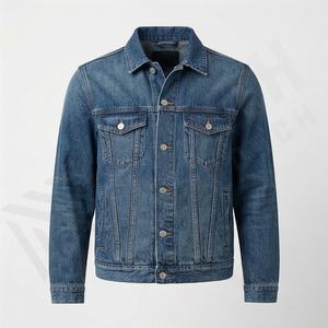Veste en jean longue extensible sur mesure pour femmes, hiver, écologique, respirante, col montant, fabricant OEM, grande taille - Product Image 1