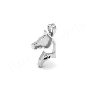 Collier pendentif cheval en argent 925 de bonne qualité 2025, simple et léger, 18x29mm, rhodié, cadeau personnalisé pour mariage, bijoux - Product Image 2