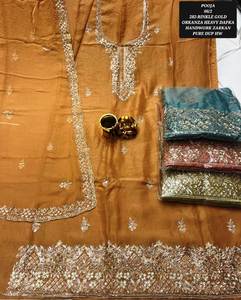 Designer moderne non cousu brodé à la main indien pakistanais fête porter des costumes pour les femmes Fashion-Forward Style traditionnel pour - Product Image 1