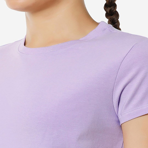 Camiseta corta con cuello en R inspirada en la India para mujer, ropa informal ajustada, transpirable, antibolitas, logotipo de personaje, estilo de verano holgado - Product Image 4