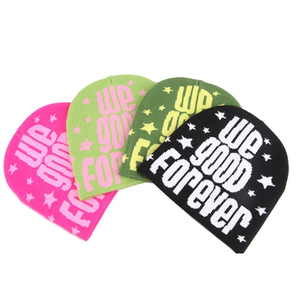 Bonnet d'hiver unisexe en jacquard acrylique, chaud pour femmes et enfants, bonnet réversible en tricot jacquard imprimé au meilleur prix, vente en gros - Product Image 2