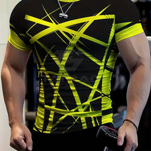 T-shirt décontracté pour homme personnalisable avec sublimation, dernier design - Haute qualité, écologique, respirant et à séchage rapide, 100% polyester - Product Image 5