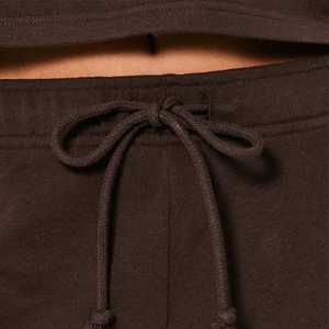 <b>Women's</b> Customizable Brown Canvas <b>Summer</b> Flared <b>Trousers</b> Mid Waist Hot Selling OEM Design Blank Stacked <b>Trousers</b> - Product Image 5