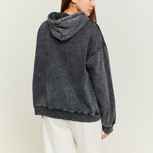 Sudaderas con Capucha de Primera Calidad, Lavadas al Ácido, para Mujer, con Logotipo Personalizado, Color Sólido, Invierno, 100% Algodón, Forro Polar Transpirable - Product Image 4