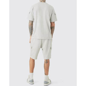 Camiseta de dos piezas hecha a medida, conjuntos cortos, chándal, ropa de verano, conjuntos de pantalones cortos de alta calidad para hombre, fabricante - Product Image 2